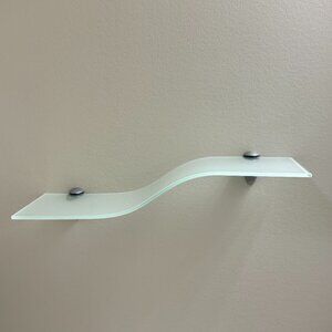 Glass Floating Wave Shelf